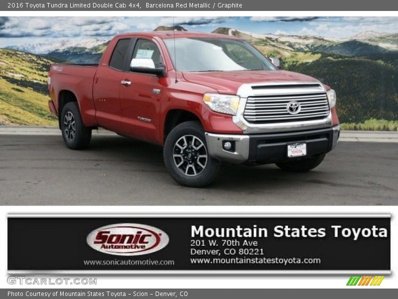 Barcelona Red Metallic / Graphite 2016 Toyota Tundra Limited Double Cab 4x4