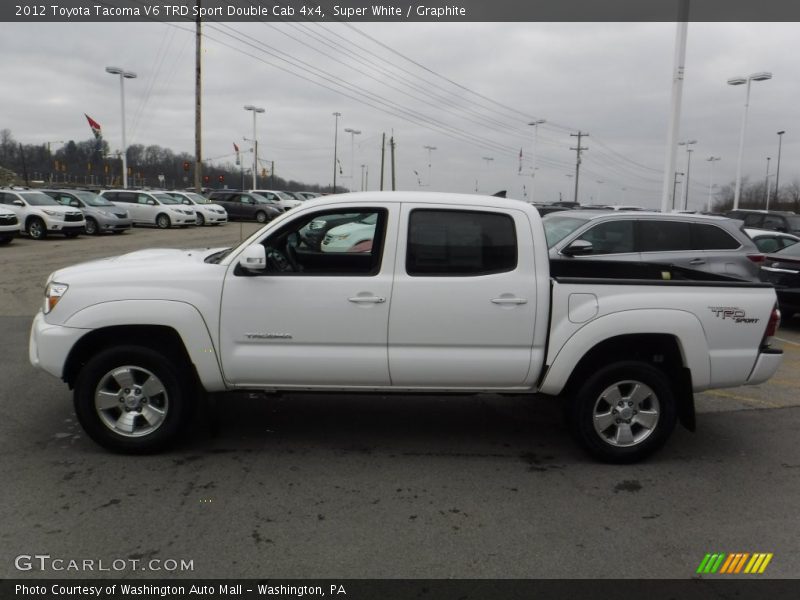 Super White / Graphite 2012 Toyota Tacoma V6 TRD Sport Double Cab 4x4