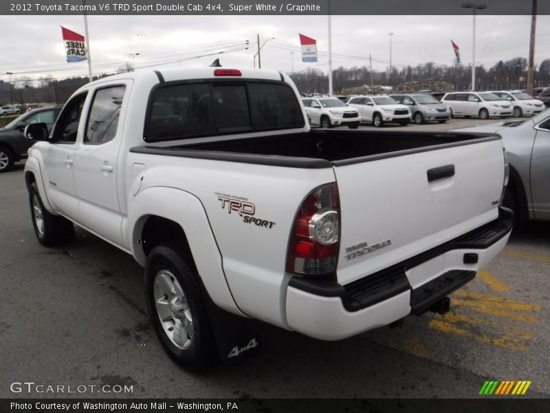 Super White / Graphite 2012 Toyota Tacoma V6 TRD Sport Double Cab 4x4