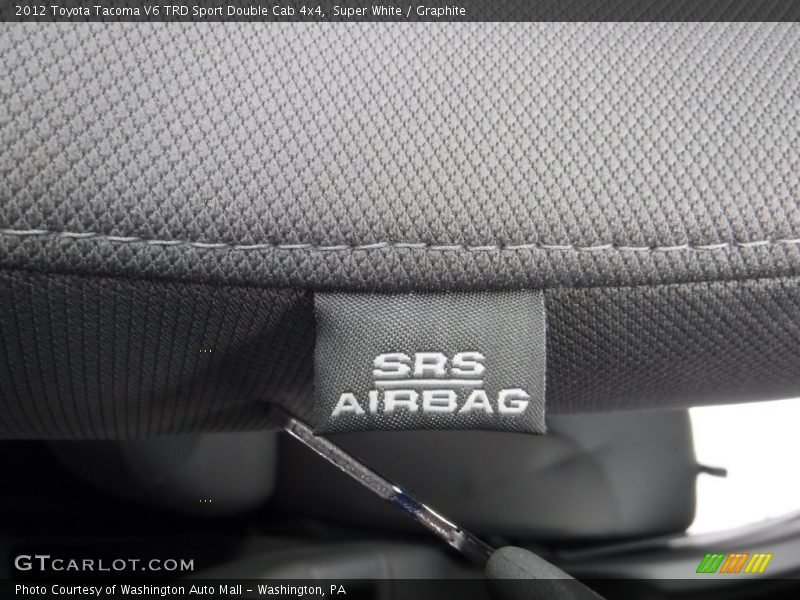 Super White / Graphite 2012 Toyota Tacoma V6 TRD Sport Double Cab 4x4