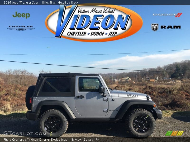 Billet Silver Metallic / Black 2016 Jeep Wrangler Sport