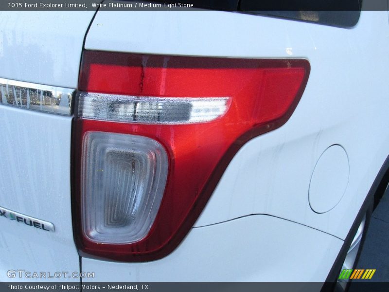 White Platinum / Medium Light Stone 2015 Ford Explorer Limited