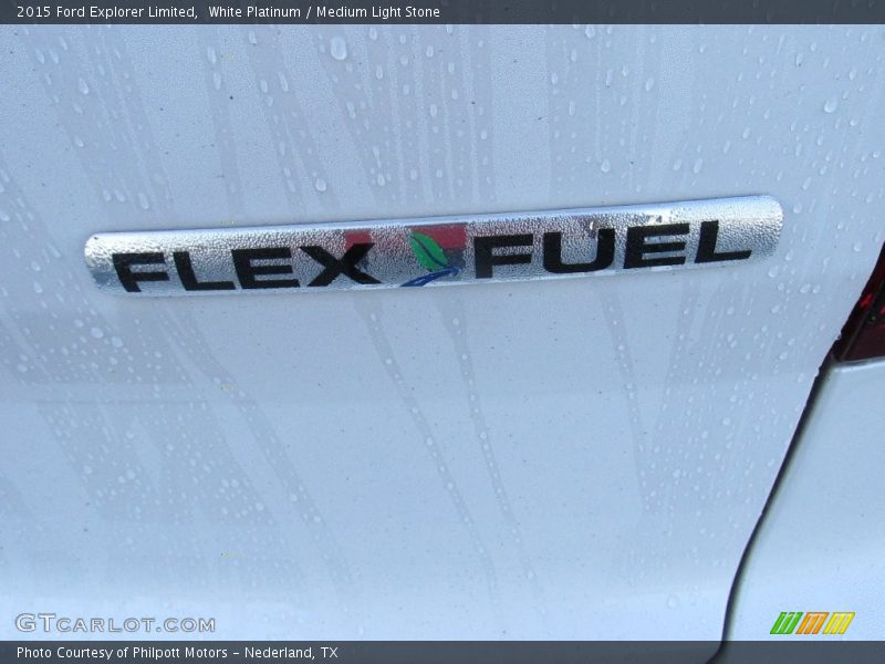 White Platinum / Medium Light Stone 2015 Ford Explorer Limited