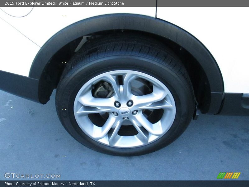 White Platinum / Medium Light Stone 2015 Ford Explorer Limited