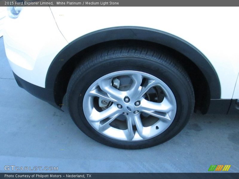 White Platinum / Medium Light Stone 2015 Ford Explorer Limited