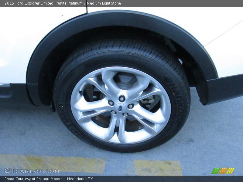 White Platinum / Medium Light Stone 2015 Ford Explorer Limited