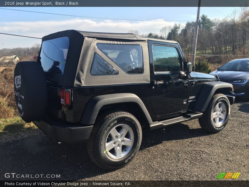 Black / Black 2016 Jeep Wrangler Sport
