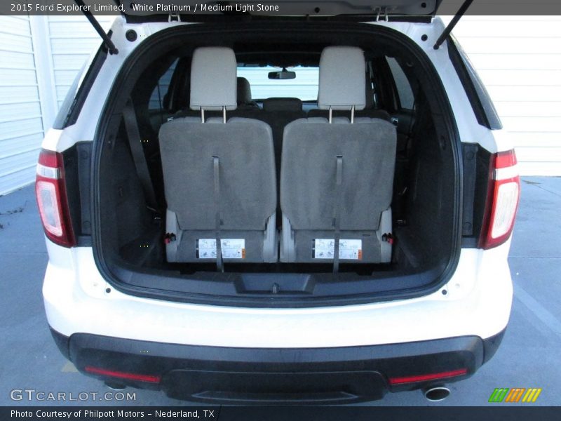 White Platinum / Medium Light Stone 2015 Ford Explorer Limited