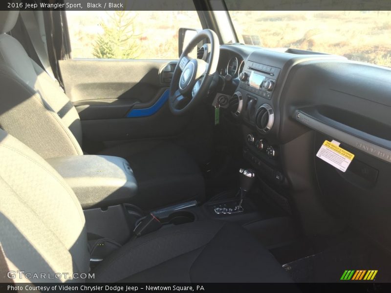 Black / Black 2016 Jeep Wrangler Sport