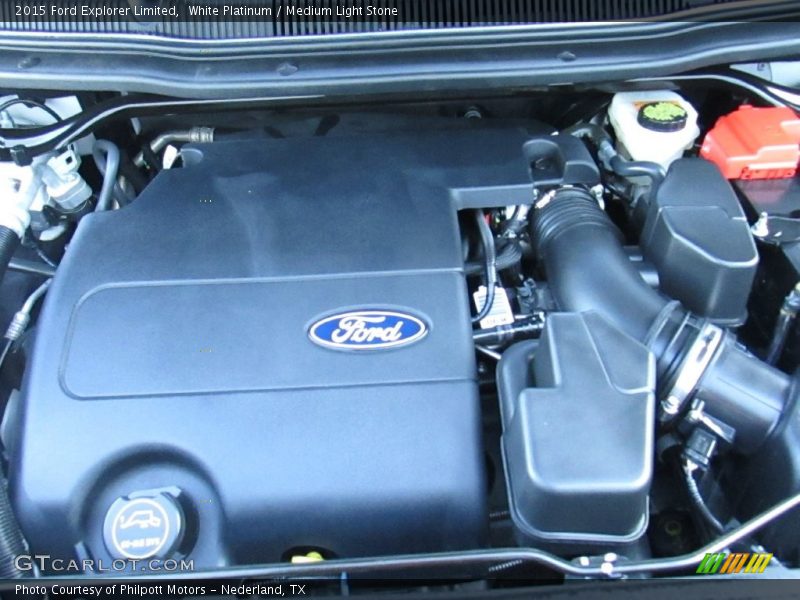 White Platinum / Medium Light Stone 2015 Ford Explorer Limited
