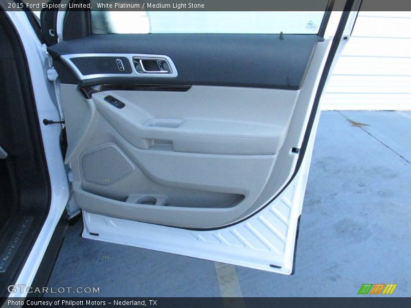 White Platinum / Medium Light Stone 2015 Ford Explorer Limited