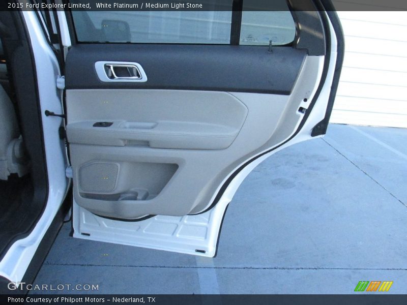 White Platinum / Medium Light Stone 2015 Ford Explorer Limited