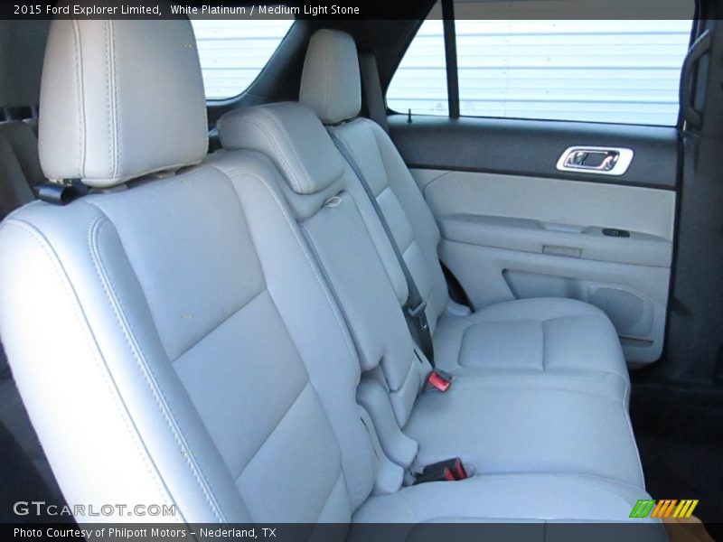 White Platinum / Medium Light Stone 2015 Ford Explorer Limited