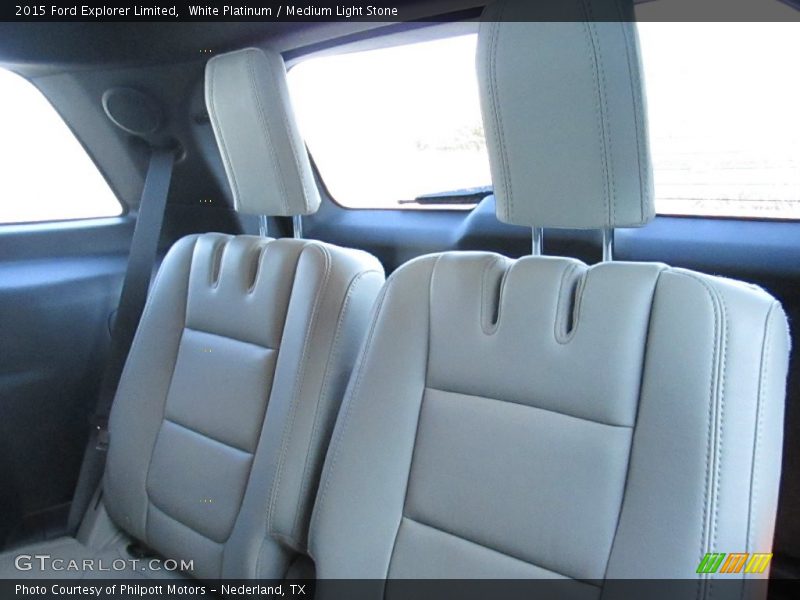 White Platinum / Medium Light Stone 2015 Ford Explorer Limited