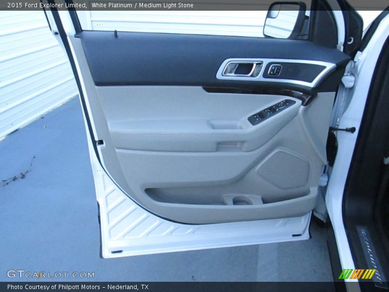 White Platinum / Medium Light Stone 2015 Ford Explorer Limited
