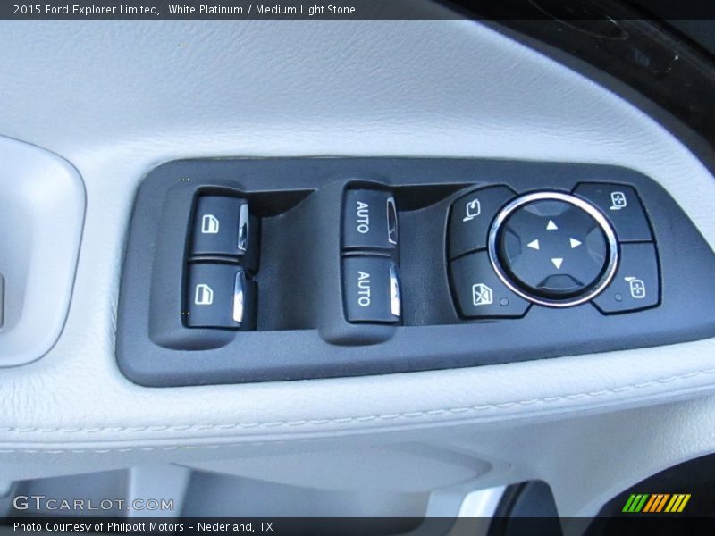 White Platinum / Medium Light Stone 2015 Ford Explorer Limited