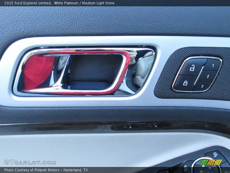 White Platinum / Medium Light Stone 2015 Ford Explorer Limited