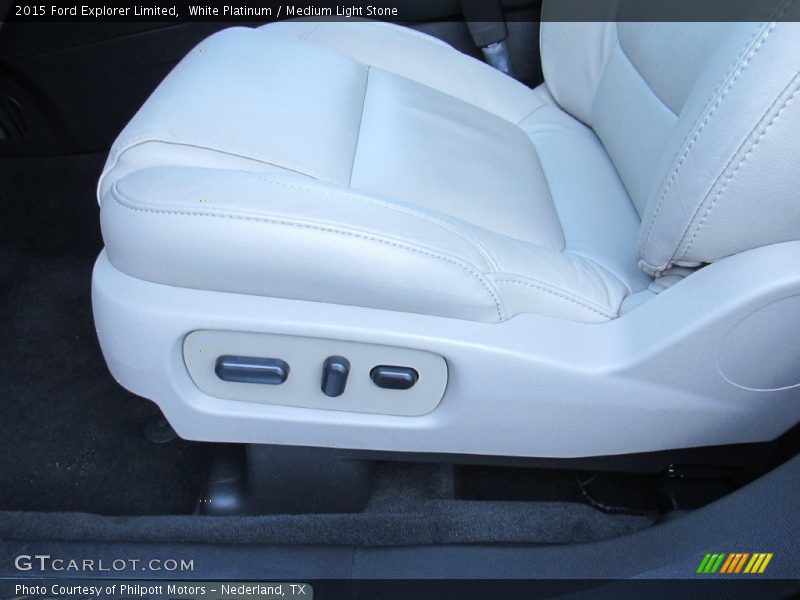 White Platinum / Medium Light Stone 2015 Ford Explorer Limited