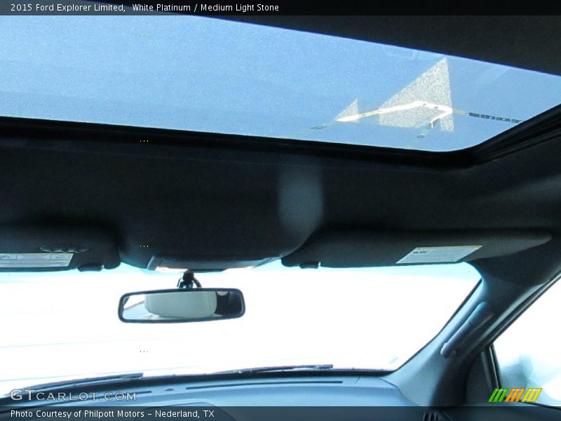 White Platinum / Medium Light Stone 2015 Ford Explorer Limited