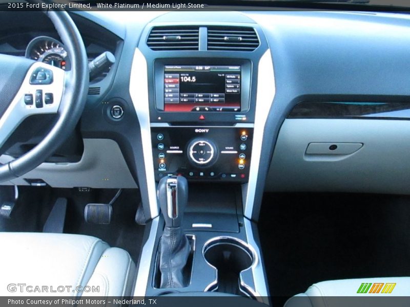White Platinum / Medium Light Stone 2015 Ford Explorer Limited