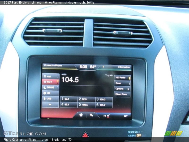 White Platinum / Medium Light Stone 2015 Ford Explorer Limited