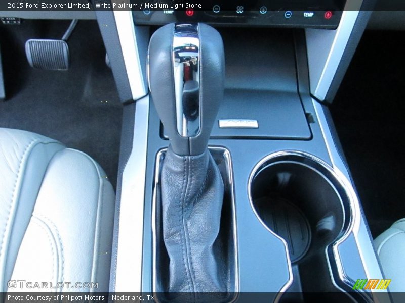 White Platinum / Medium Light Stone 2015 Ford Explorer Limited
