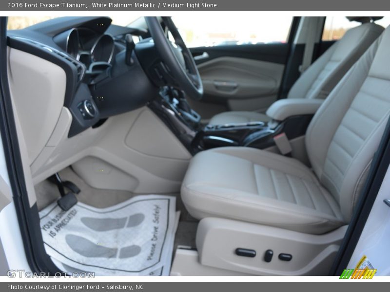 White Platinum Metallic / Medium Light Stone 2016 Ford Escape Titanium
