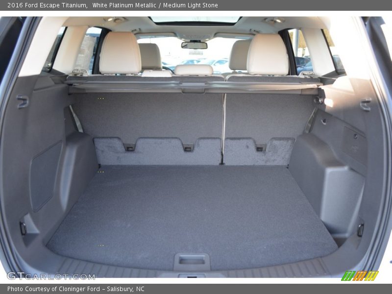 White Platinum Metallic / Medium Light Stone 2016 Ford Escape Titanium