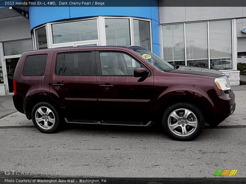 Dark Cherry Pearl / Beige 2013 Honda Pilot EX-L 4WD