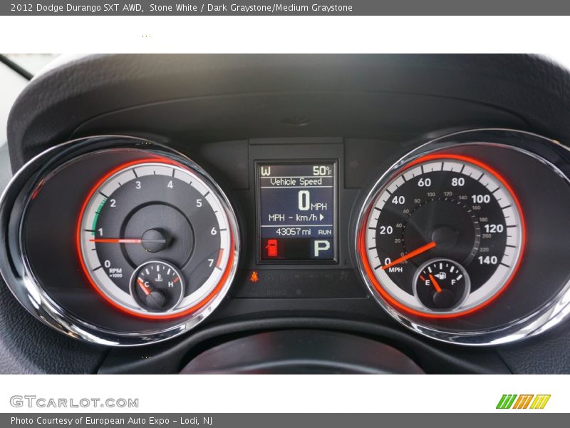 Stone White / Dark Graystone/Medium Graystone 2012 Dodge Durango SXT AWD