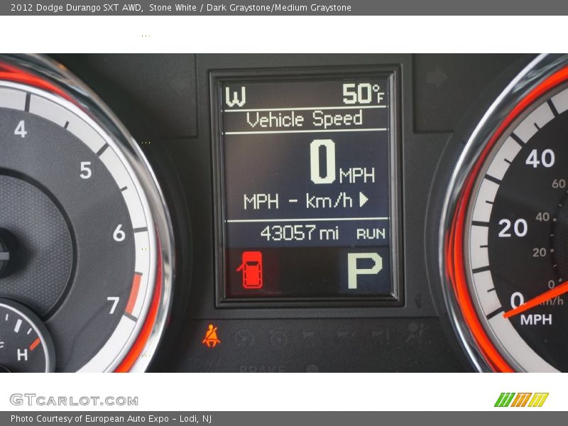 Stone White / Dark Graystone/Medium Graystone 2012 Dodge Durango SXT AWD
