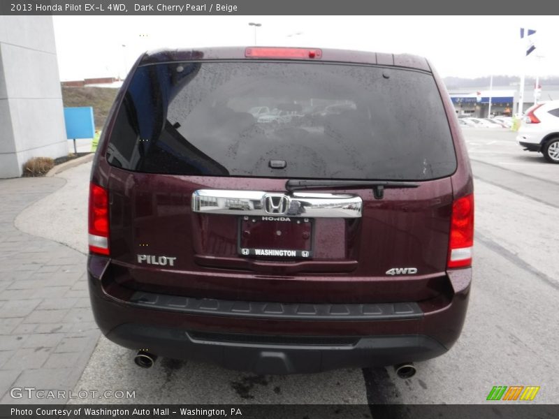Dark Cherry Pearl / Beige 2013 Honda Pilot EX-L 4WD