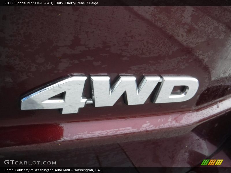 Dark Cherry Pearl / Beige 2013 Honda Pilot EX-L 4WD