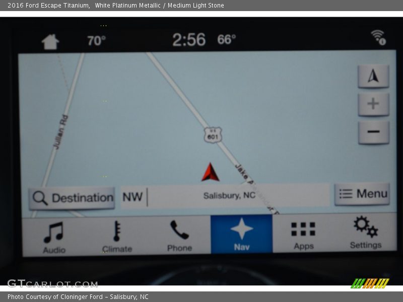White Platinum Metallic / Medium Light Stone 2016 Ford Escape Titanium