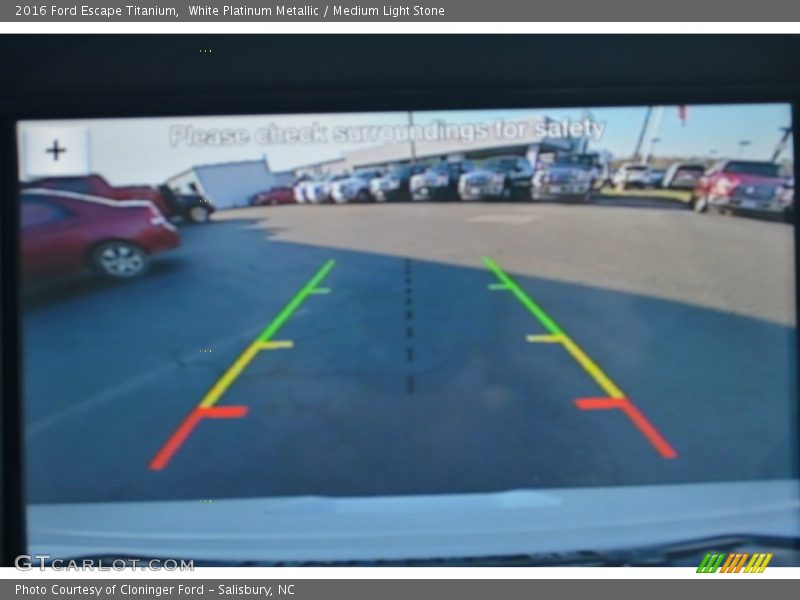 White Platinum Metallic / Medium Light Stone 2016 Ford Escape Titanium