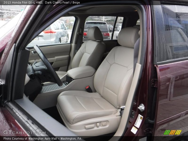 Dark Cherry Pearl / Beige 2013 Honda Pilot EX-L 4WD