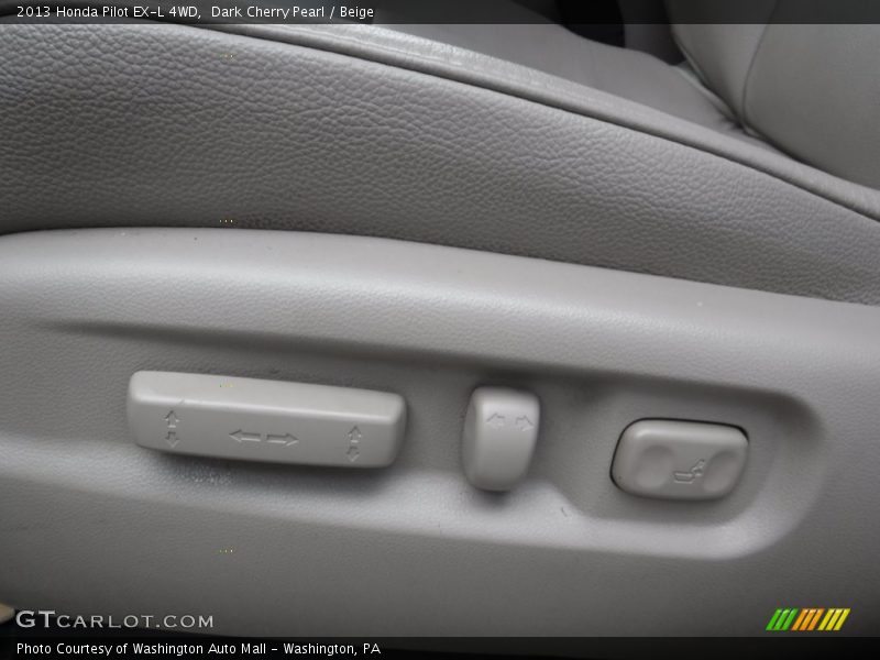 Dark Cherry Pearl / Beige 2013 Honda Pilot EX-L 4WD