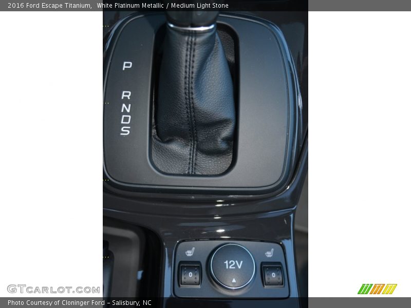 White Platinum Metallic / Medium Light Stone 2016 Ford Escape Titanium