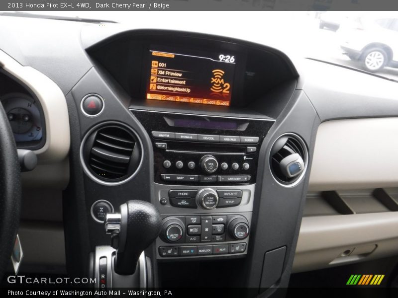 Dark Cherry Pearl / Beige 2013 Honda Pilot EX-L 4WD