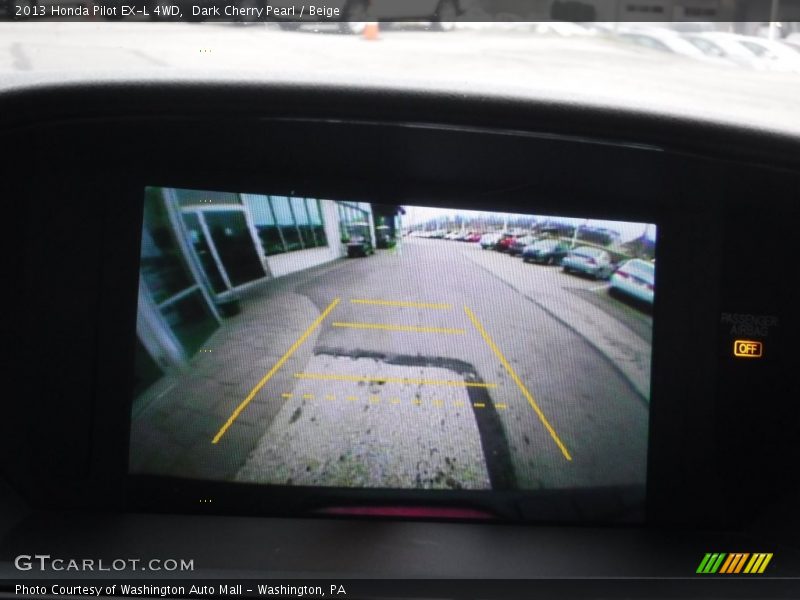 Dark Cherry Pearl / Beige 2013 Honda Pilot EX-L 4WD