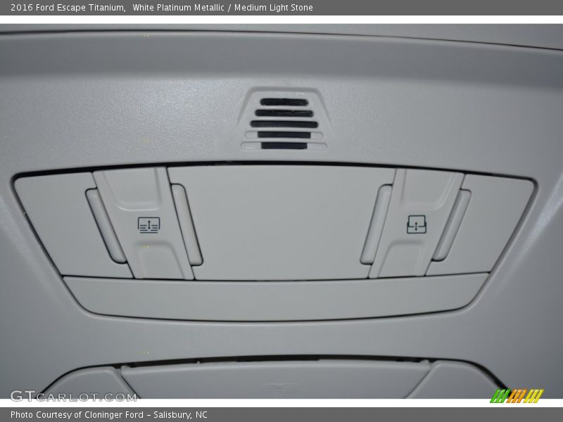 White Platinum Metallic / Medium Light Stone 2016 Ford Escape Titanium