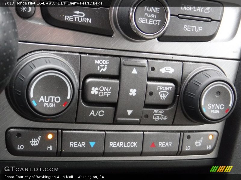 Dark Cherry Pearl / Beige 2013 Honda Pilot EX-L 4WD