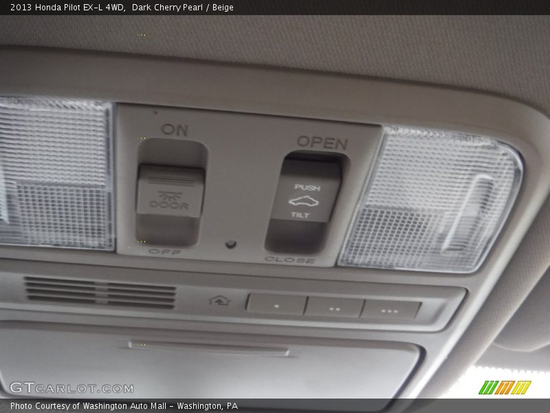 Dark Cherry Pearl / Beige 2013 Honda Pilot EX-L 4WD