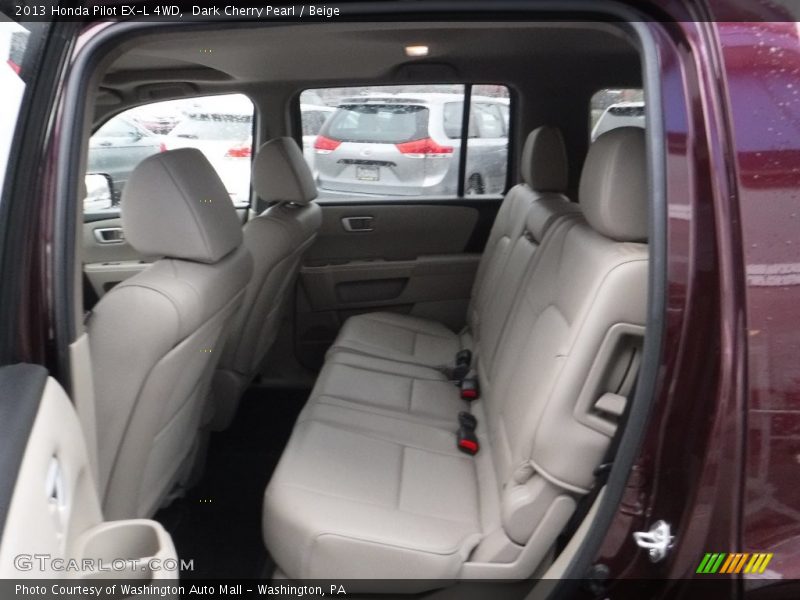 Dark Cherry Pearl / Beige 2013 Honda Pilot EX-L 4WD