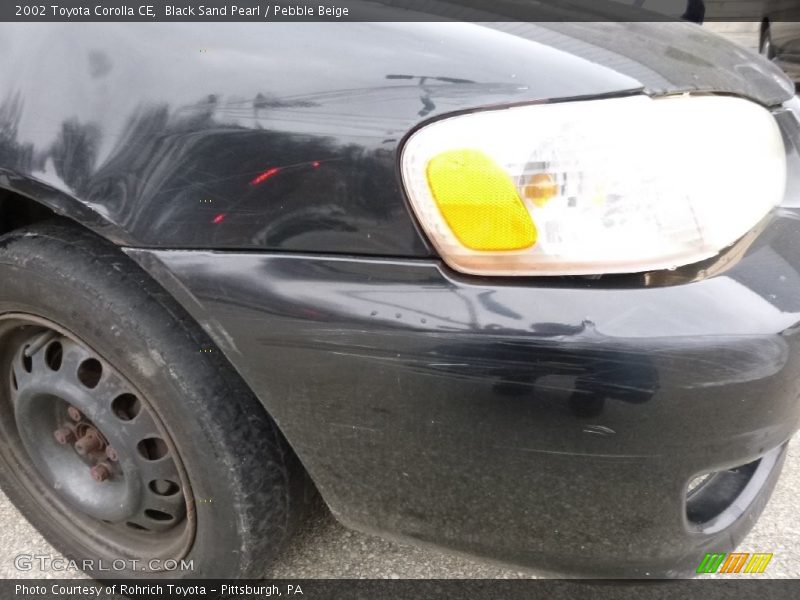 Black Sand Pearl / Pebble Beige 2002 Toyota Corolla CE