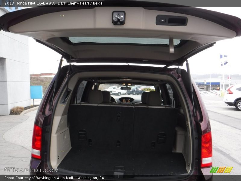 Dark Cherry Pearl / Beige 2013 Honda Pilot EX-L 4WD