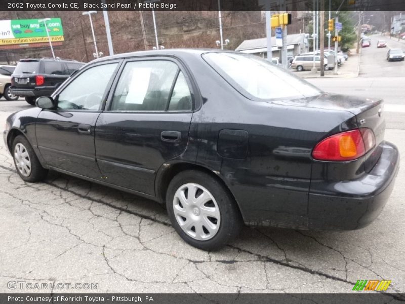 Black Sand Pearl / Pebble Beige 2002 Toyota Corolla CE