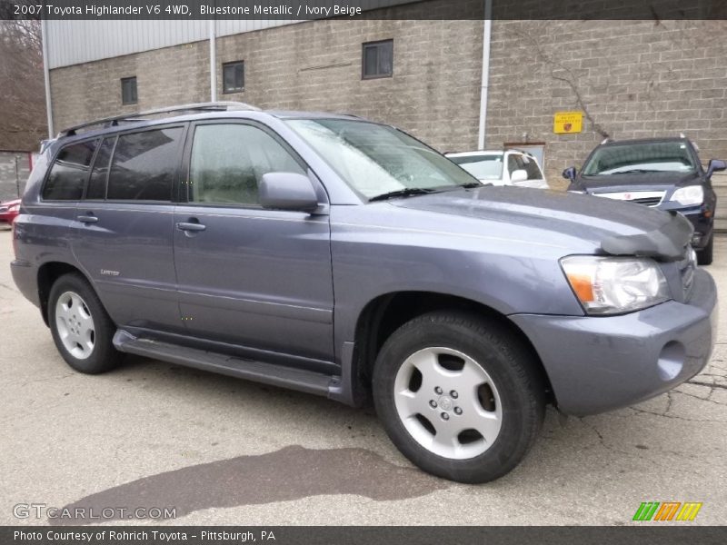Bluestone Metallic / Ivory Beige 2007 Toyota Highlander V6 4WD