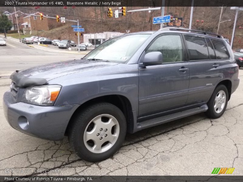 Bluestone Metallic / Ivory Beige 2007 Toyota Highlander V6 4WD