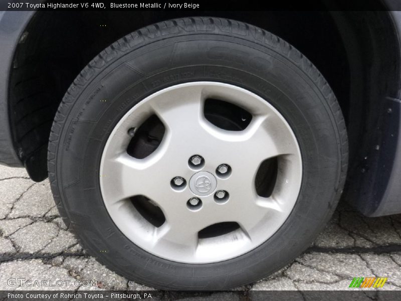 Bluestone Metallic / Ivory Beige 2007 Toyota Highlander V6 4WD